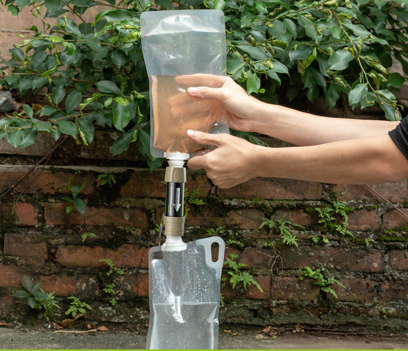 Straw Gravity Water Purification Bag Portable Filter
