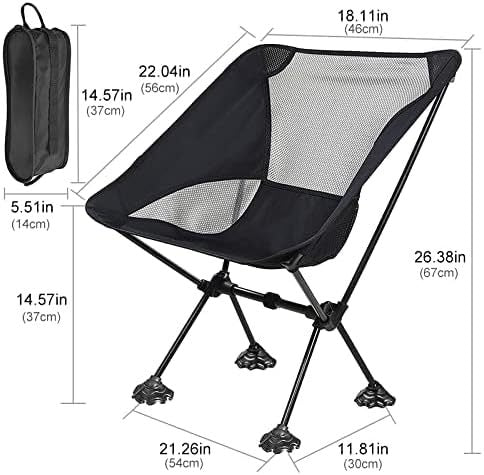 Portable Camping Mesh Chair with Anti-Slip Feet