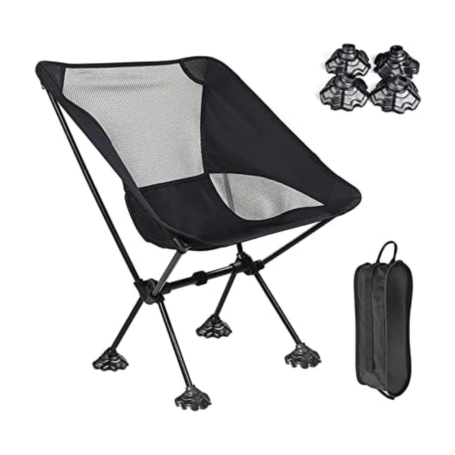 Portable Camping Mesh Chair with Anti-Slip Feet